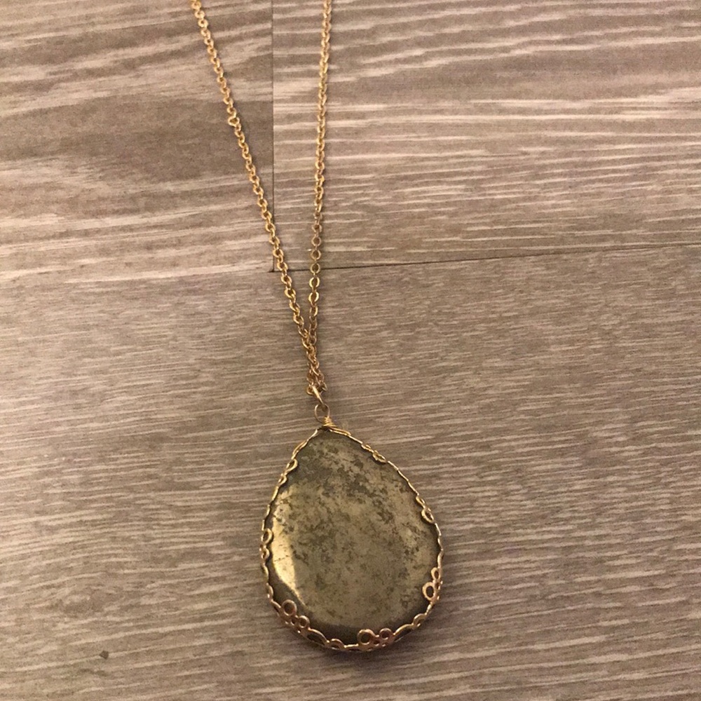 Long stone necklace